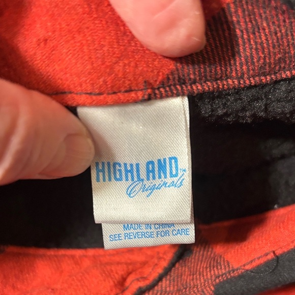 Red and Black Buffalo Plaid Fleece Lined Flannel Button-Up Shirt Shacket - Picture 8 of 14